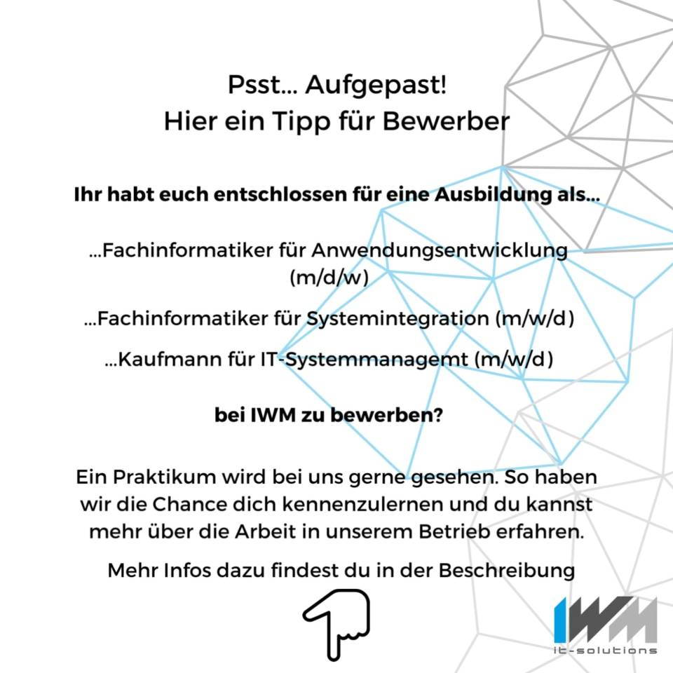 Tipp für Bewerber